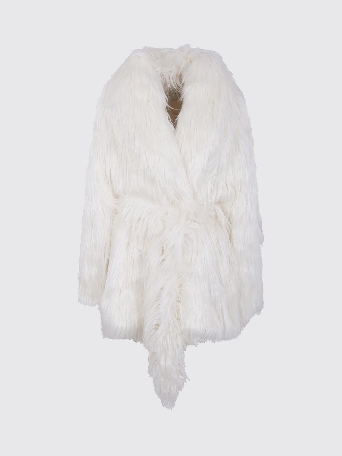 ENTIRE STUDIOS Fur Coat Woman color Cream