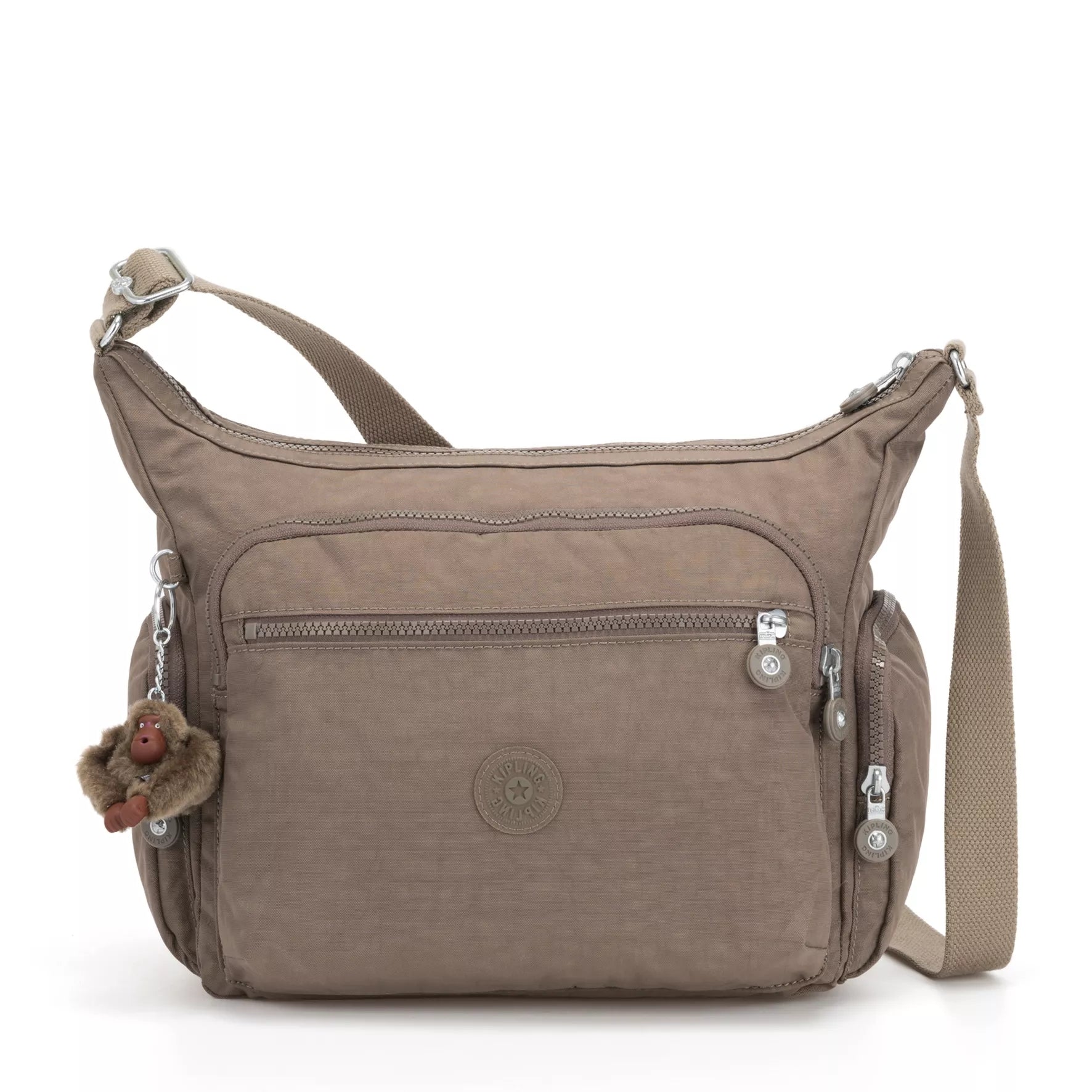 Kipling Medium Crossbody Bag Beige % Polyamide