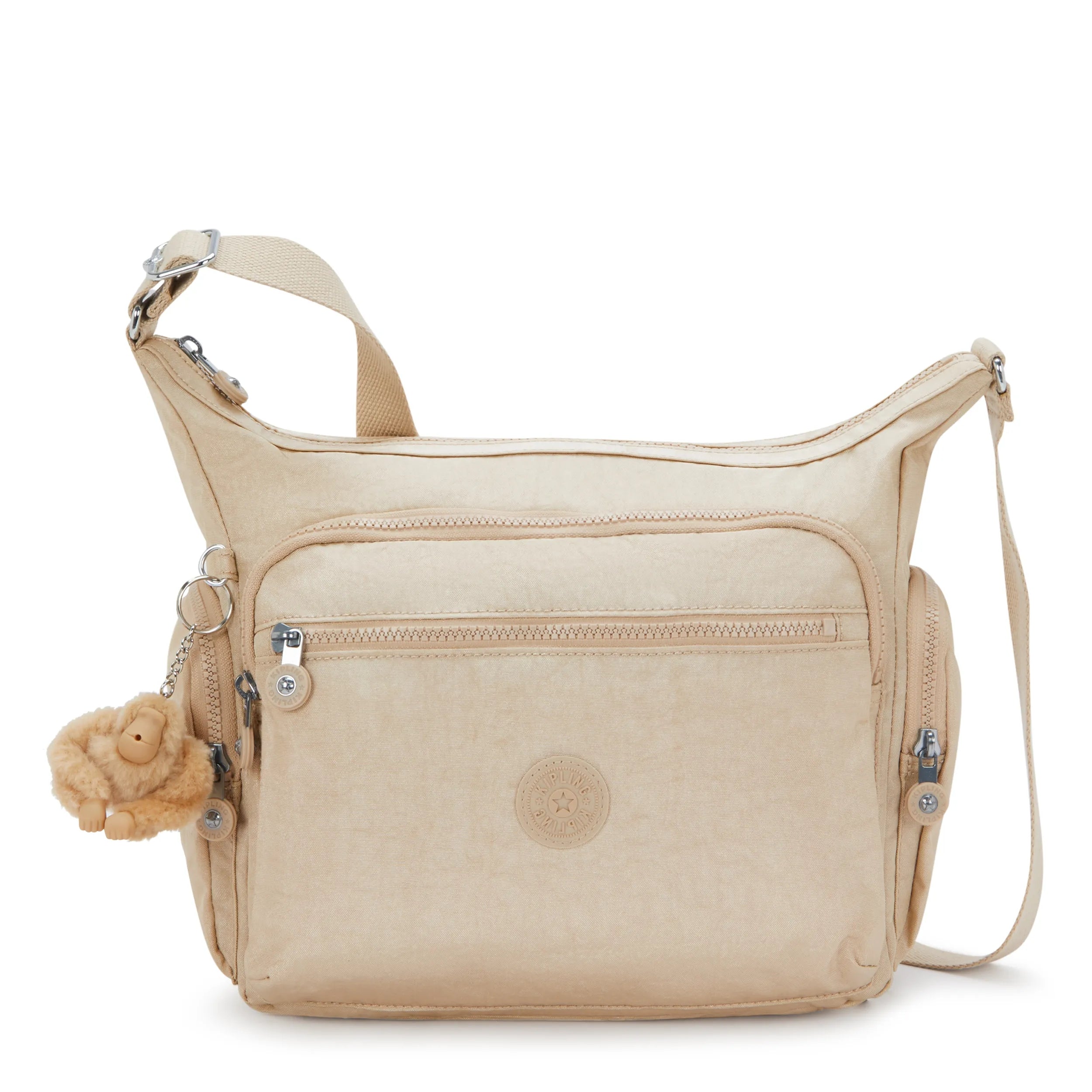 Kipling Medium Crossbody Bag Beige % Polyamide