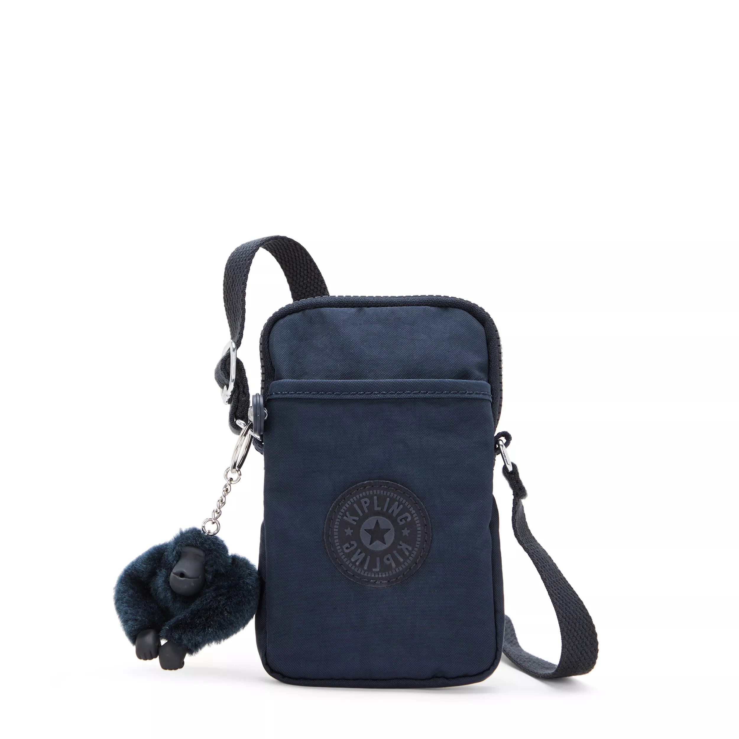 Kipling Phone Bag With Adjustable Crossbody Strap Blue % Polyamide