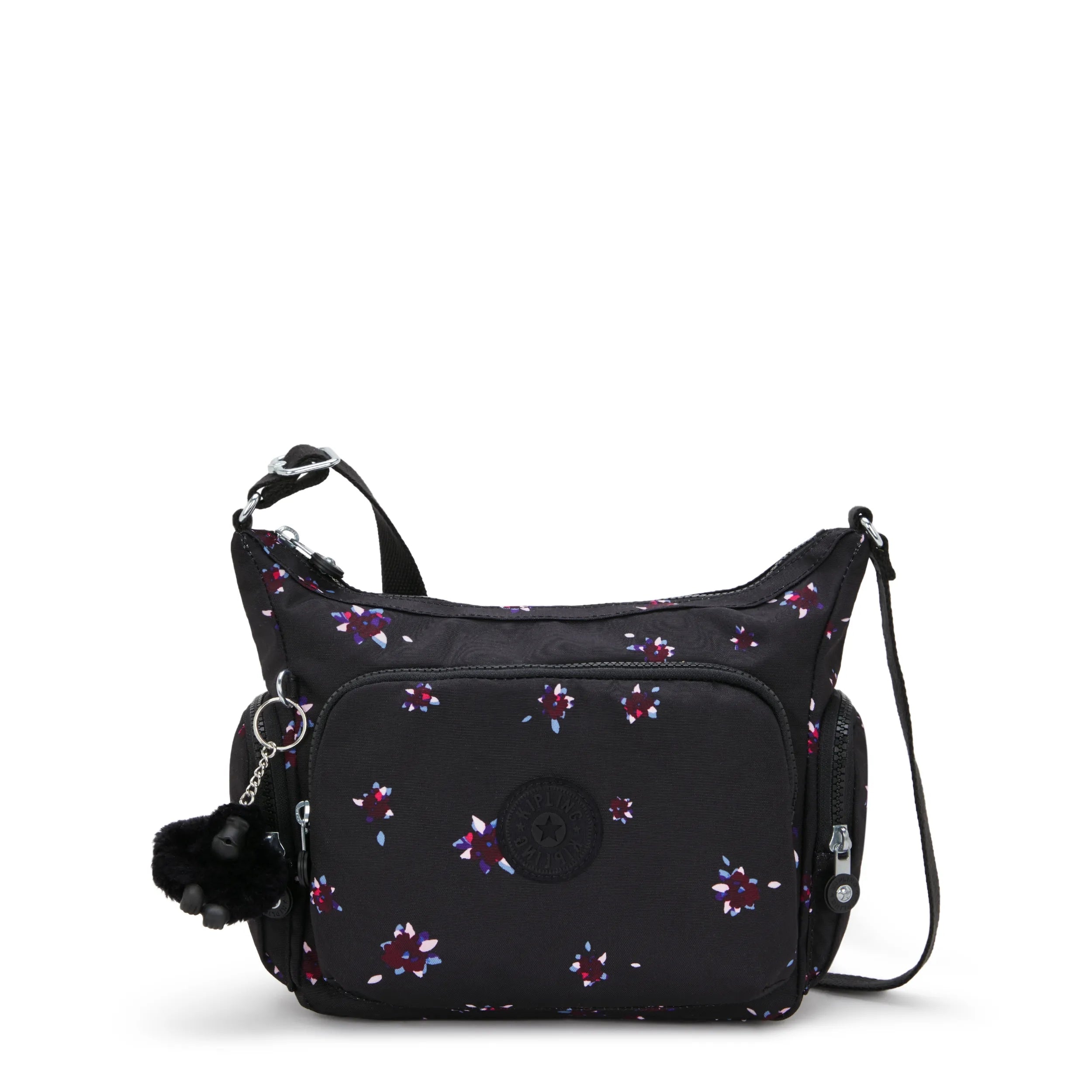 Kipling Medium Crossbody Bag With Adjustable Straps Night Flower % Recycled Polyester