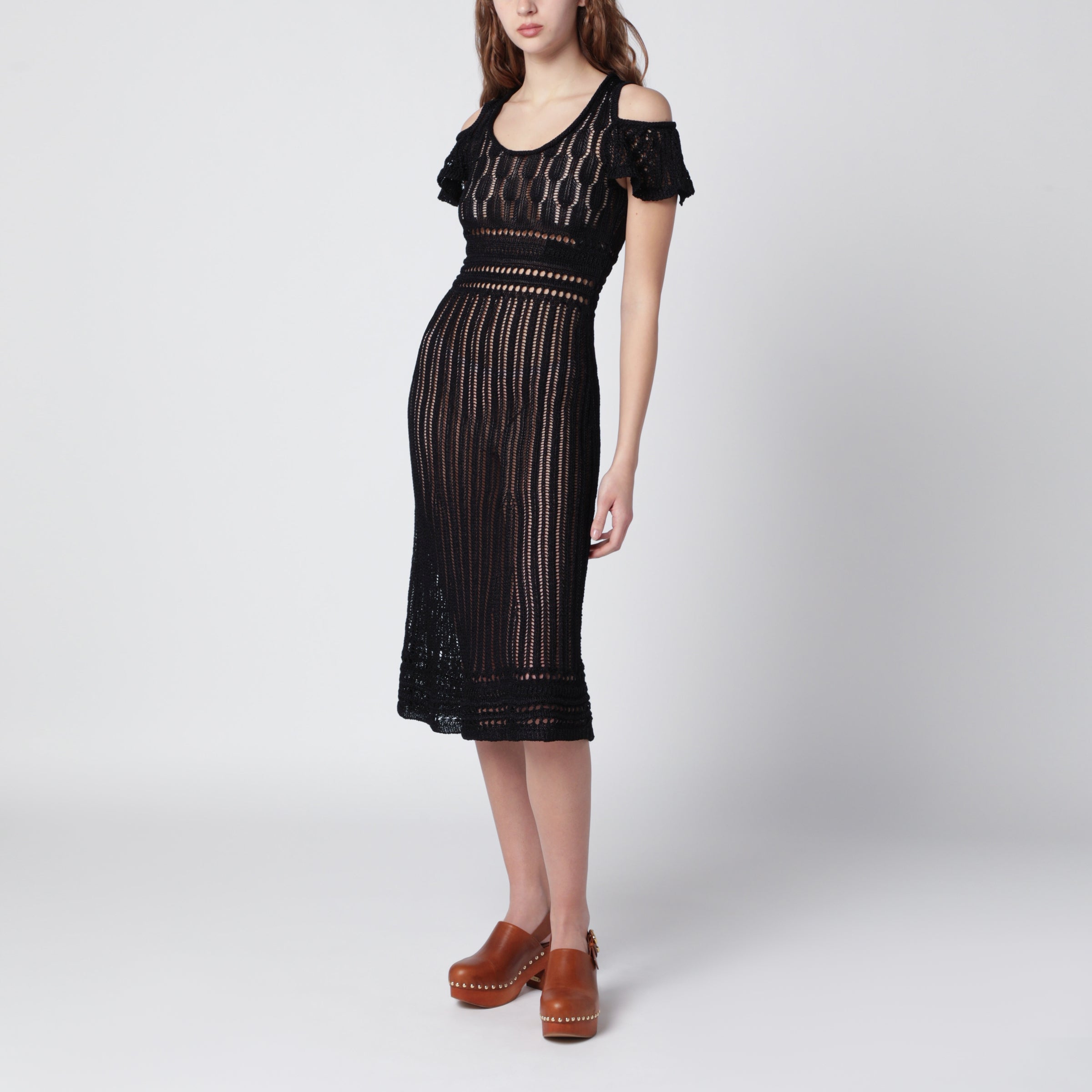 Black Crochet Dress
