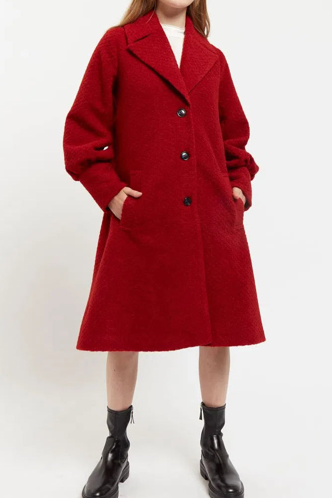 Louche Mischa Statement Sleeve Coat Red - Red