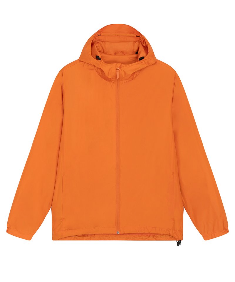 Recycled Polyester Lightweight Waterproof Jacket - Flame Orange