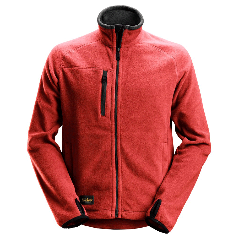 Snickers AllroundWork, Polartec® Fleece Jacket Various Colours - Red Black Medium