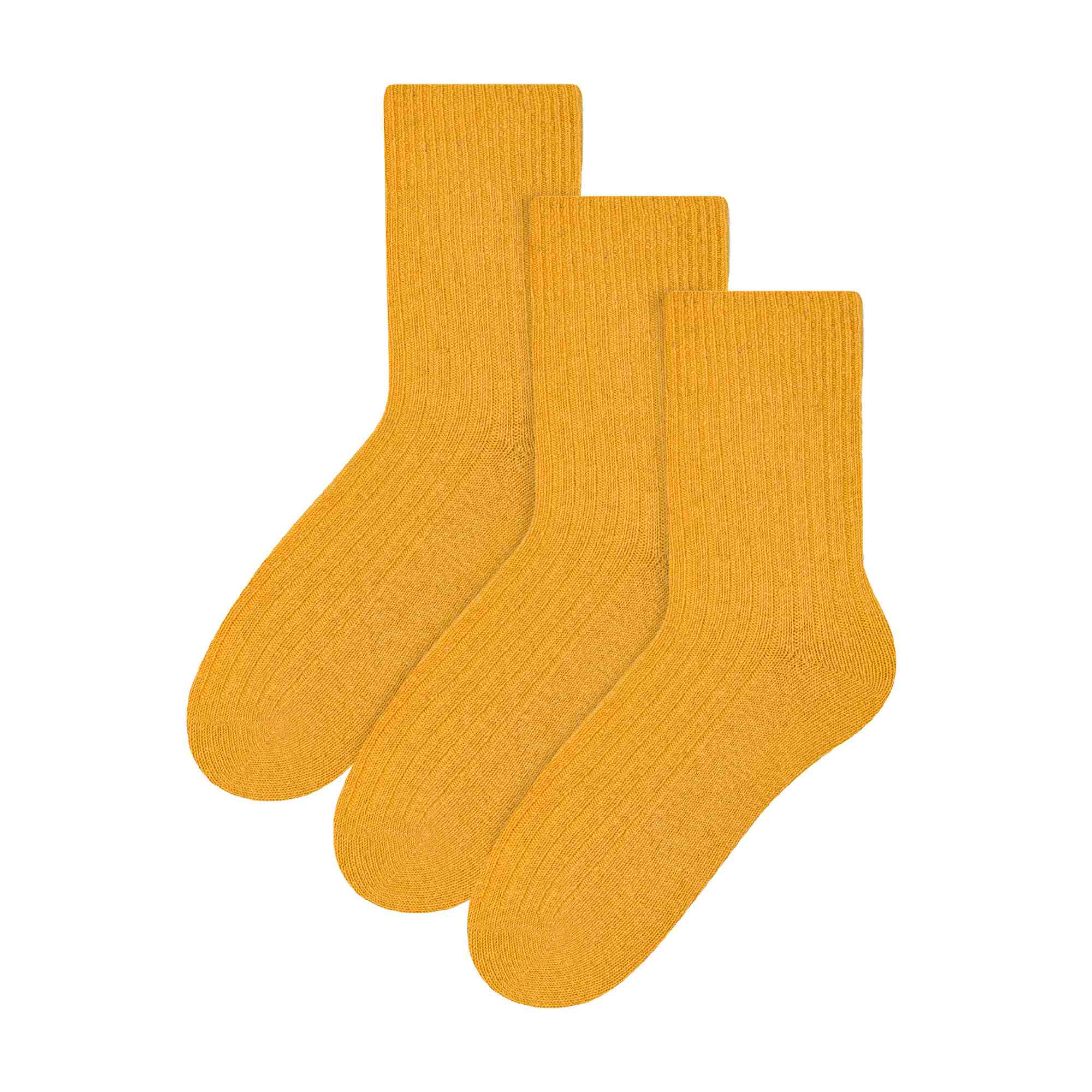 Pack Ladies Original Wool Dress Socks Sizes - - Yellow