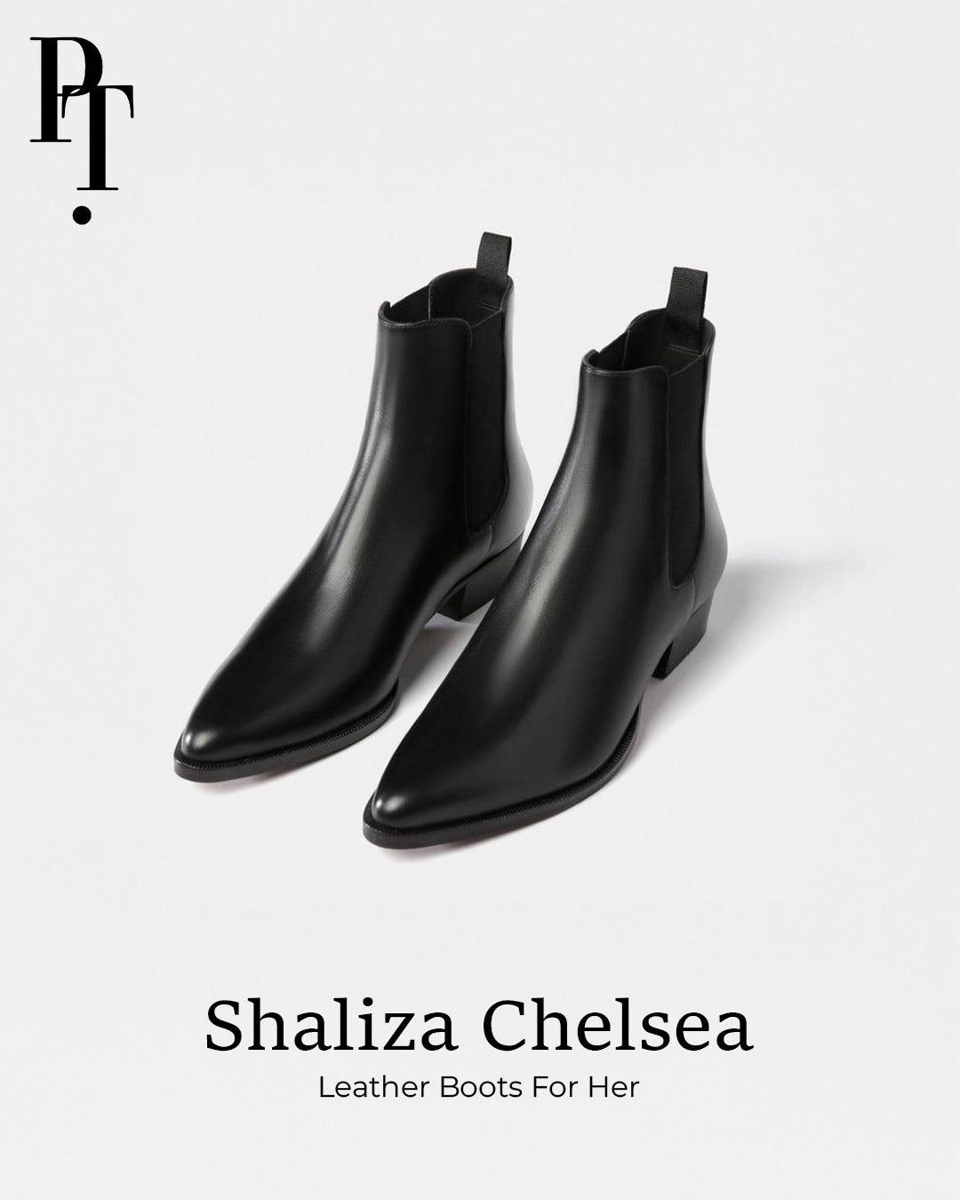 Women Shaliza Chelsea Boots Leather - Black