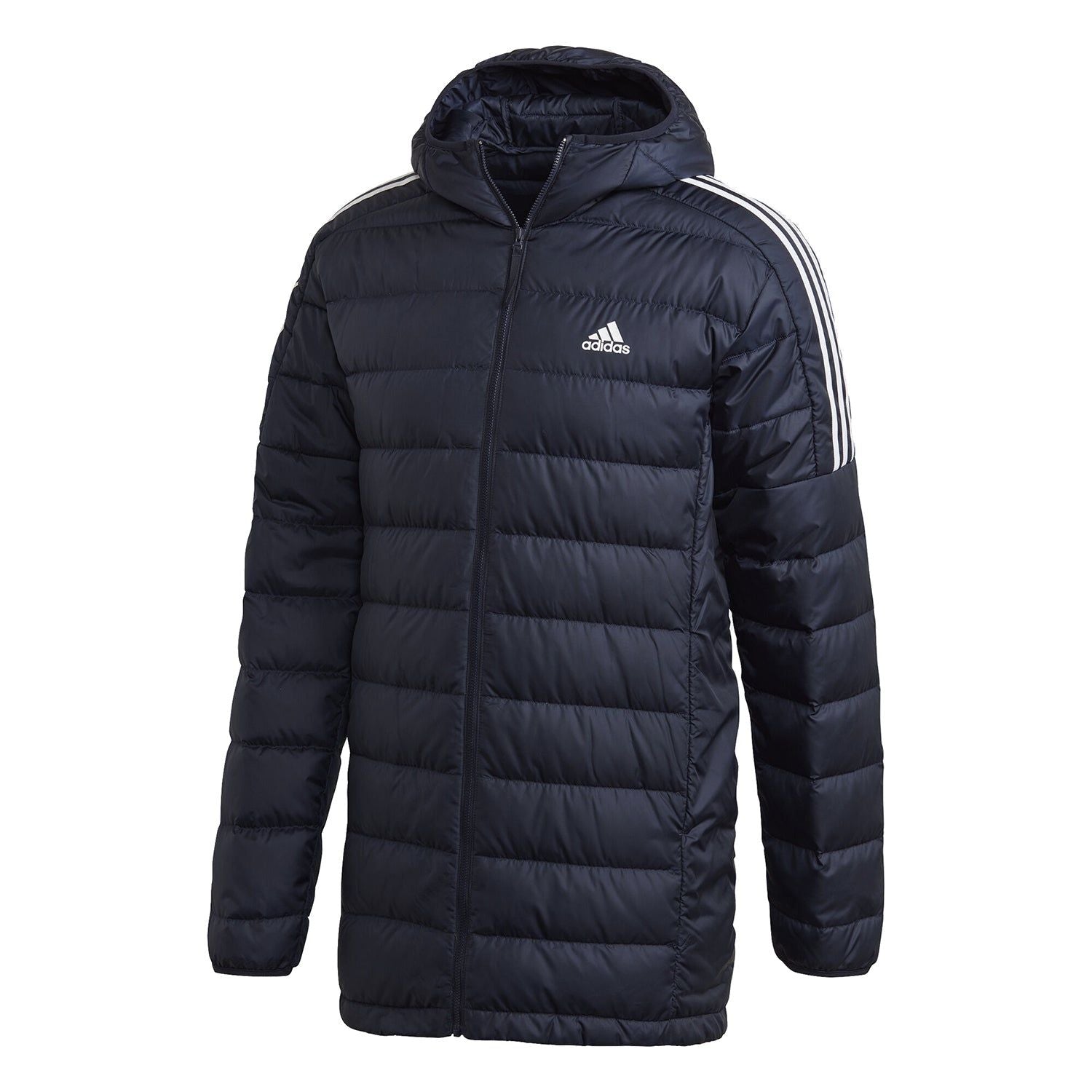 adidas Essentials Down Parka Coat Jacket - Blue - Navy