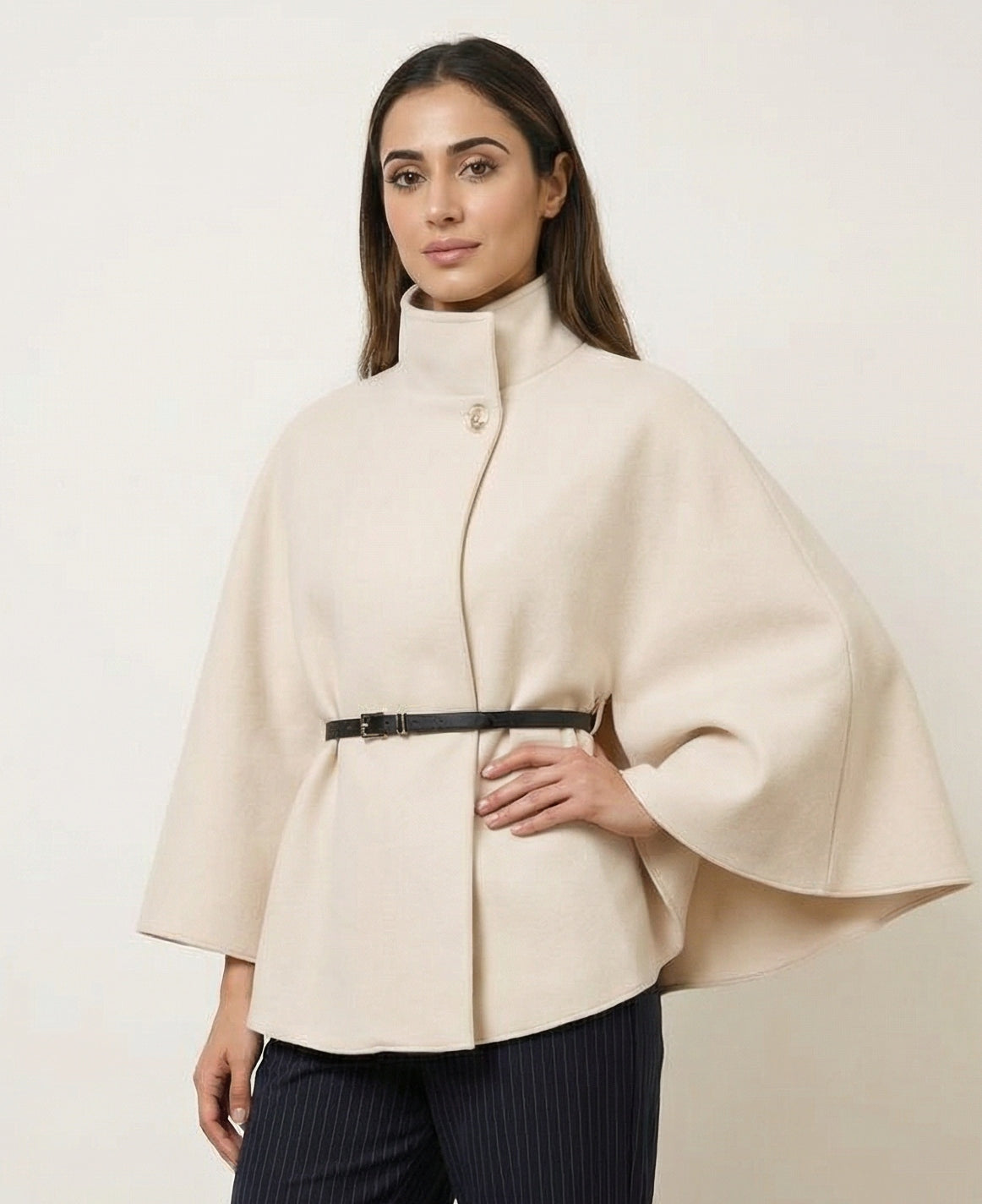 Belted Cape Coat - ONE STONE