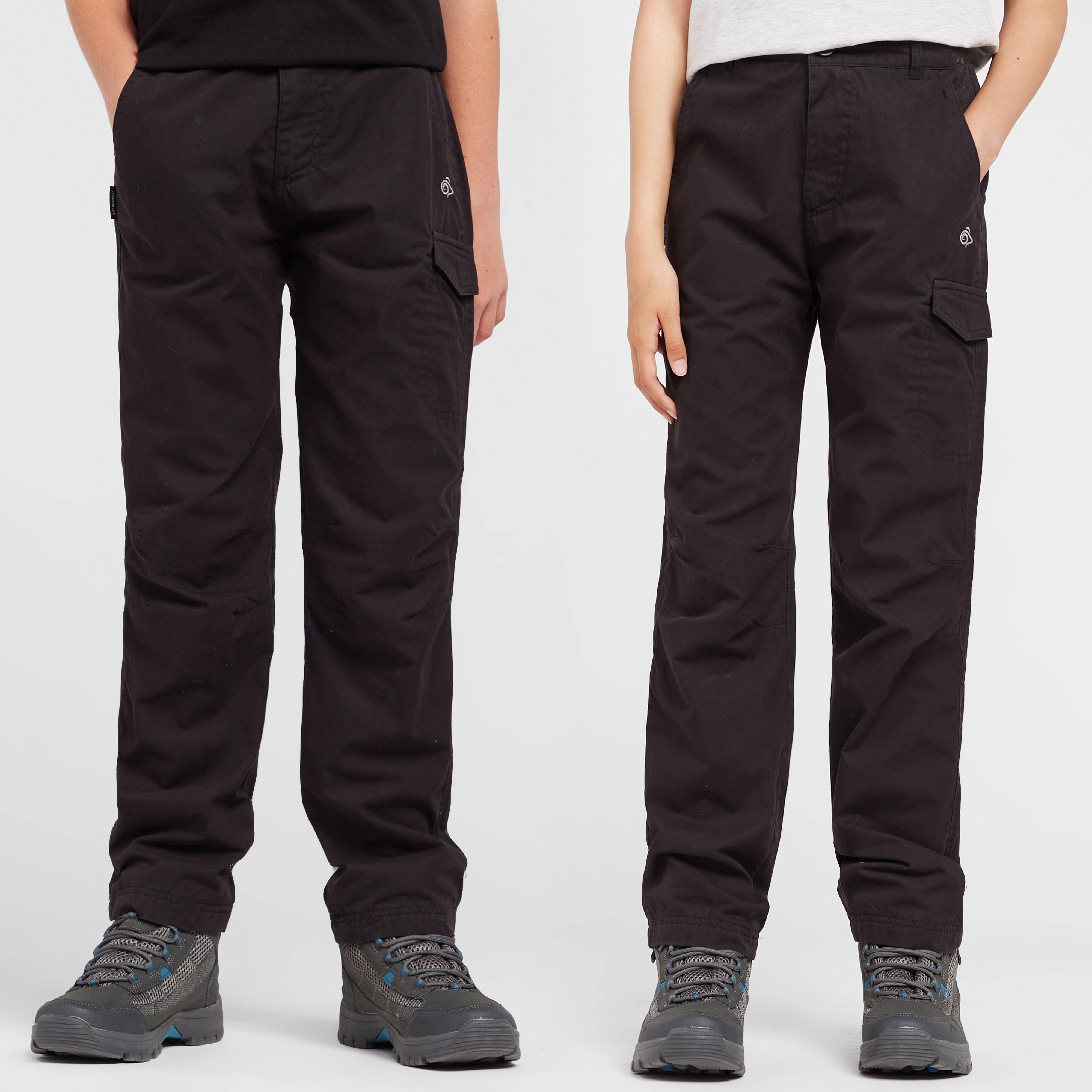 Kids’ Winter Lined Kiwi Cargo Trousers - Black -YRS