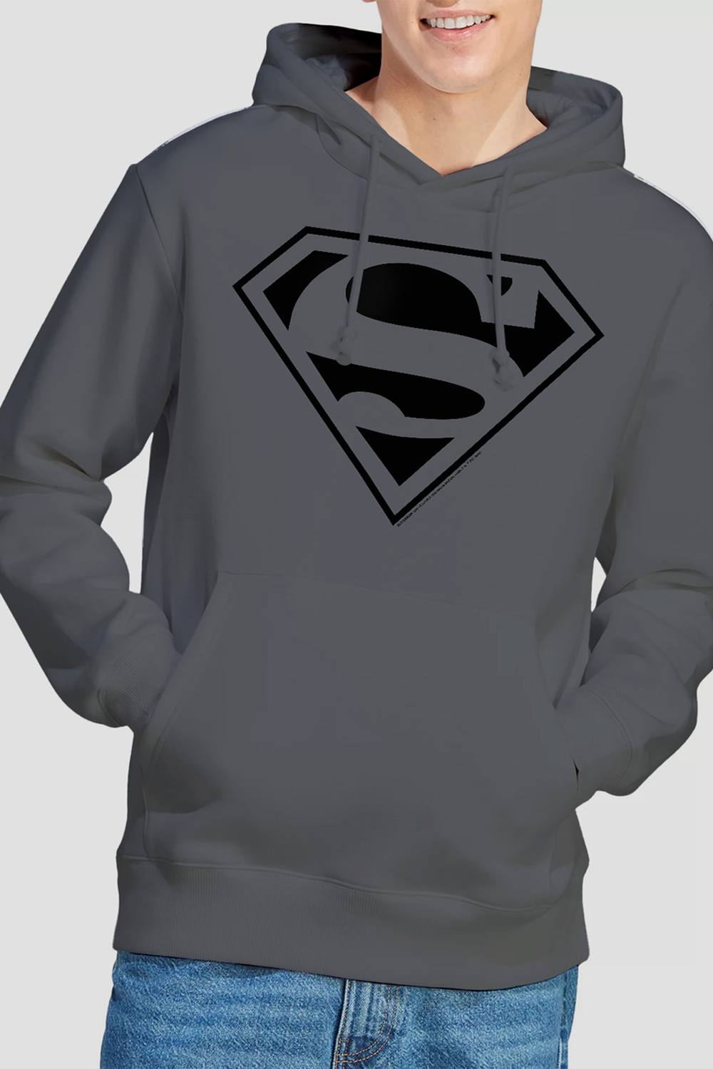 Dc Comics Mono Superman Hoodie, Charcoal