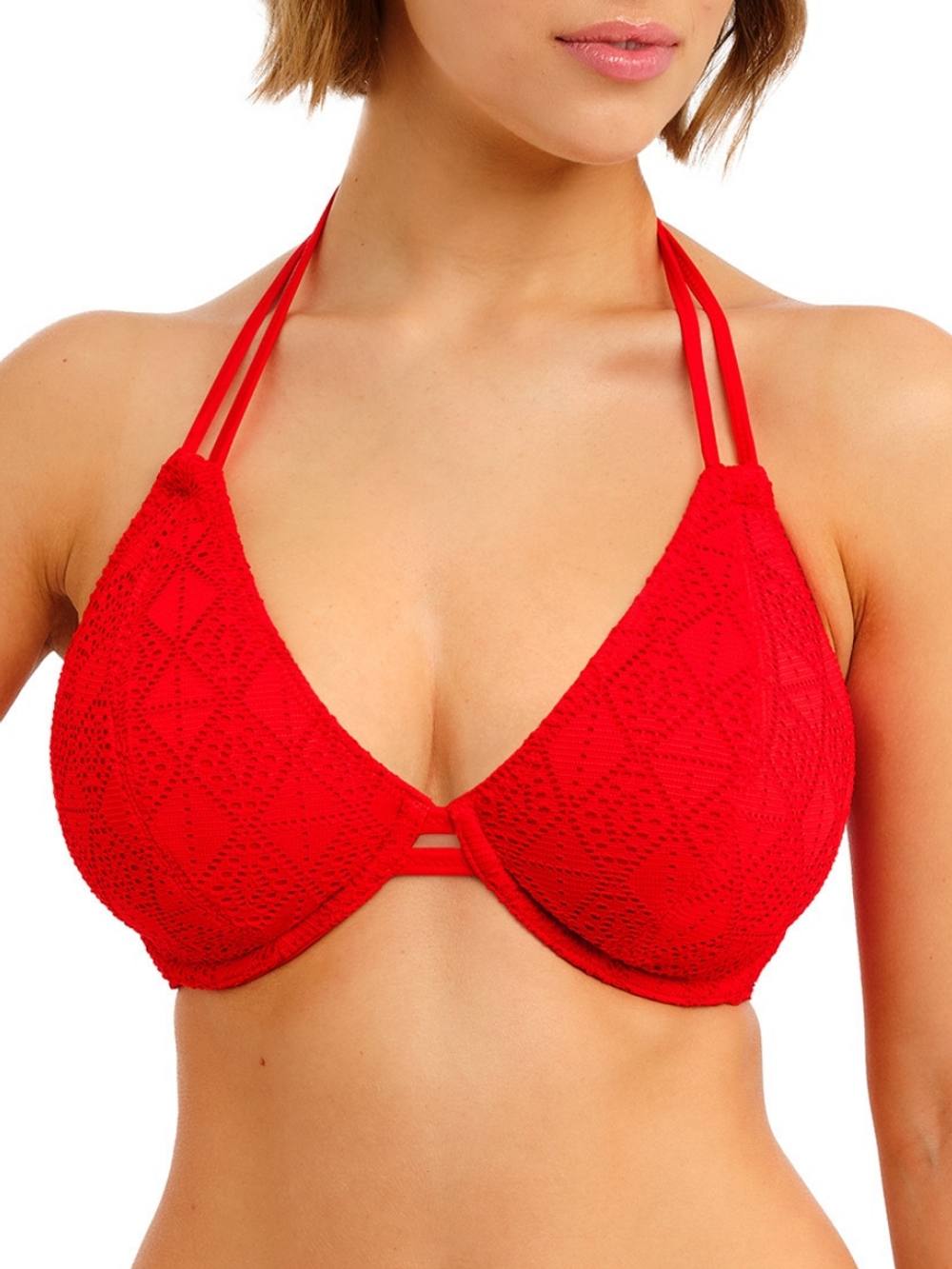 Freya Nomad Nights Halterneck Bikini Top In Red