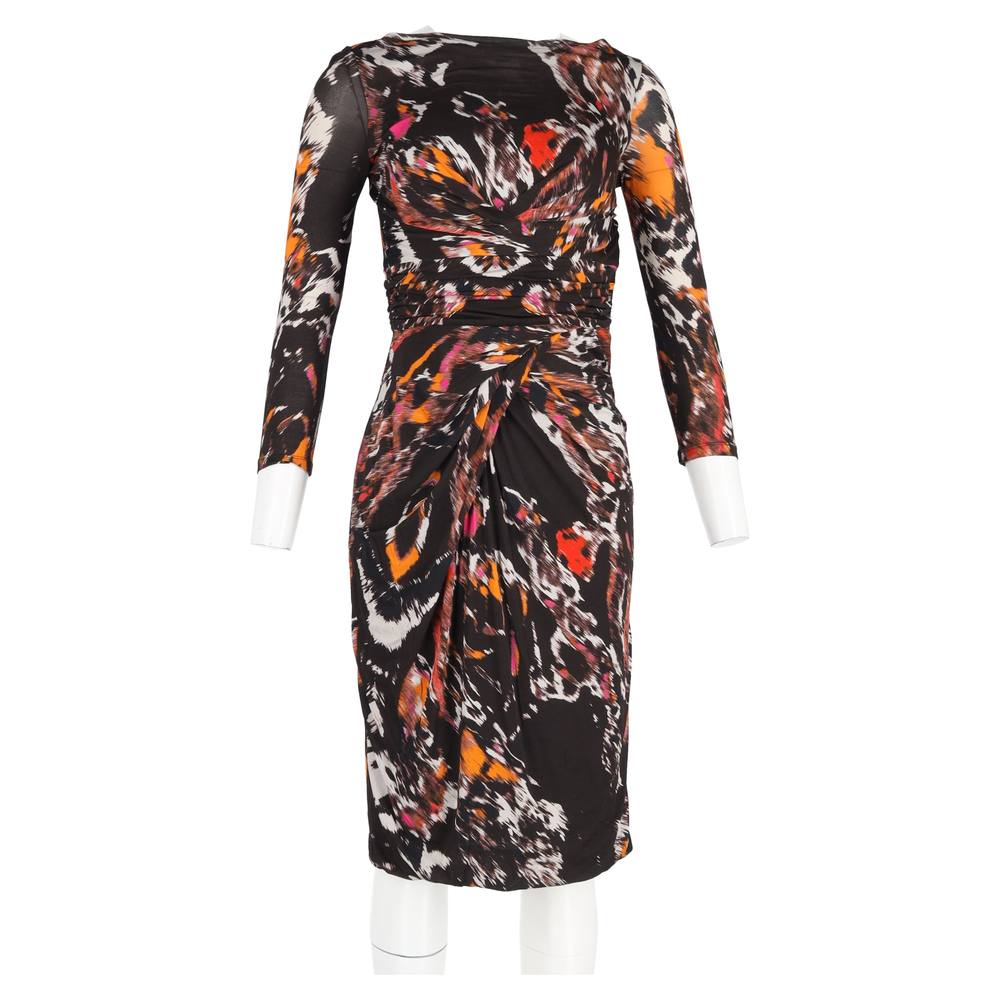 Max Mara Women's Preloved Printed Midi Dress in Multicolor Viscose