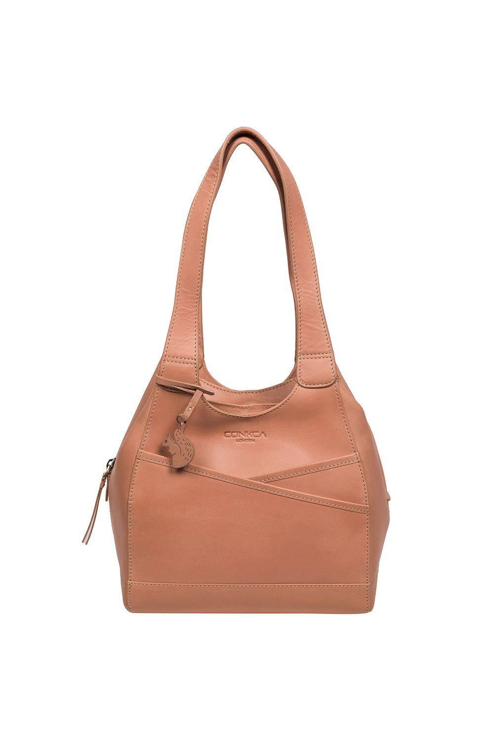 Conkca London 'juliet' Leather Handbag In Light Pink