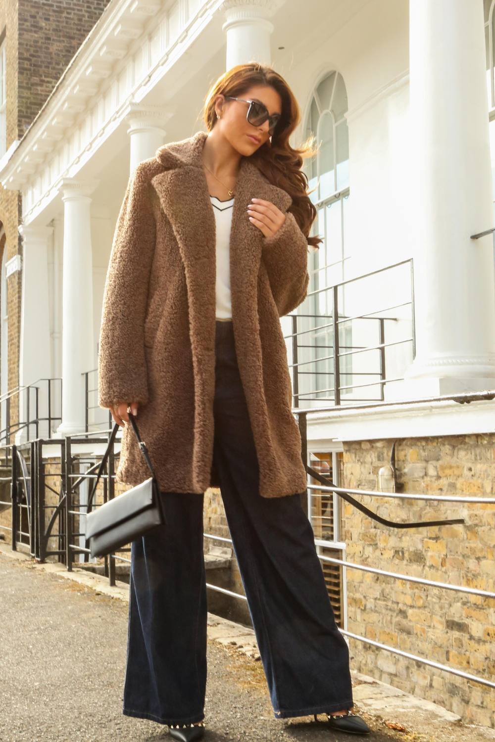 Double Second Luxury Teddy Bear Fur Coat In Brown