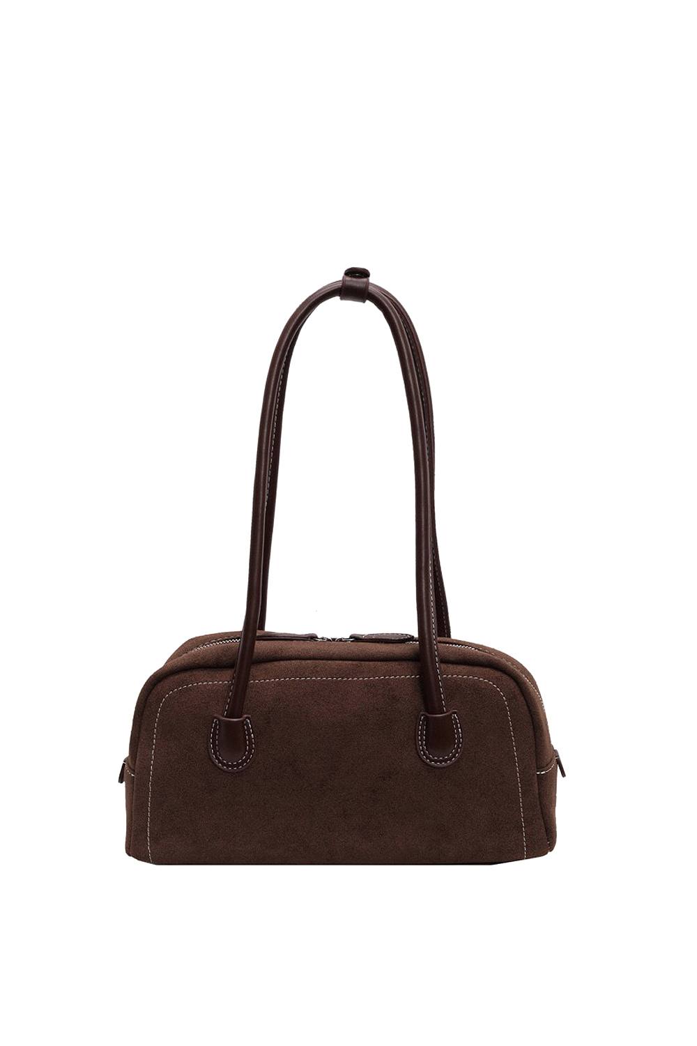 Xy London 'ashden' Women's Handbag With Shoulder Strap And Faux Suede Finish In Brown