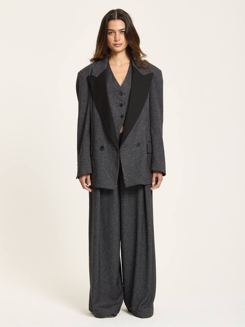 House Of Holland Charcoal Grey Oversized Jacket