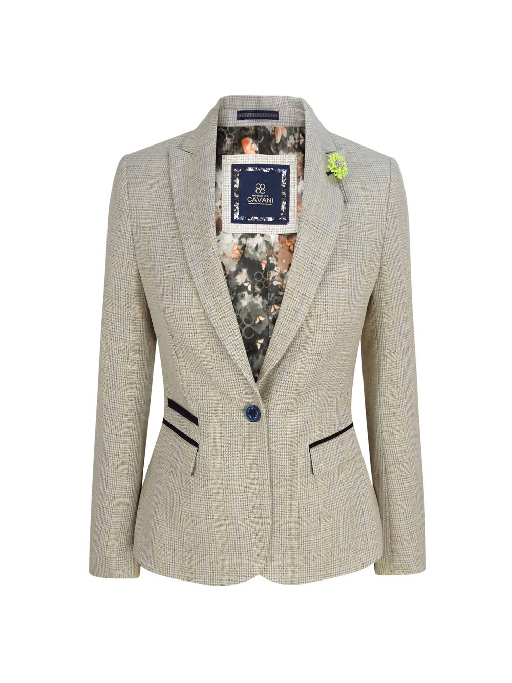 Infinity Leather Women's Tweed Herringbone Jacket Peaky Blinders In Beige