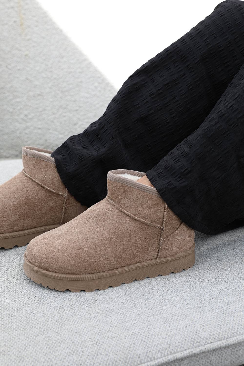 Where's That From 'pine' Faux Fur Lining Ankle Boots In Camel