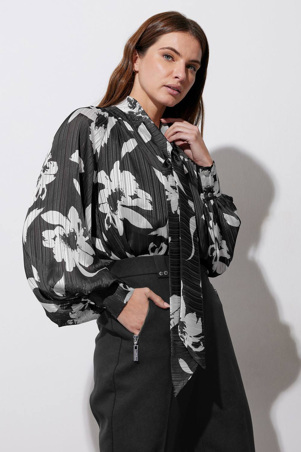 Star By Julien Macdonald Floral Print Blouse In Black
