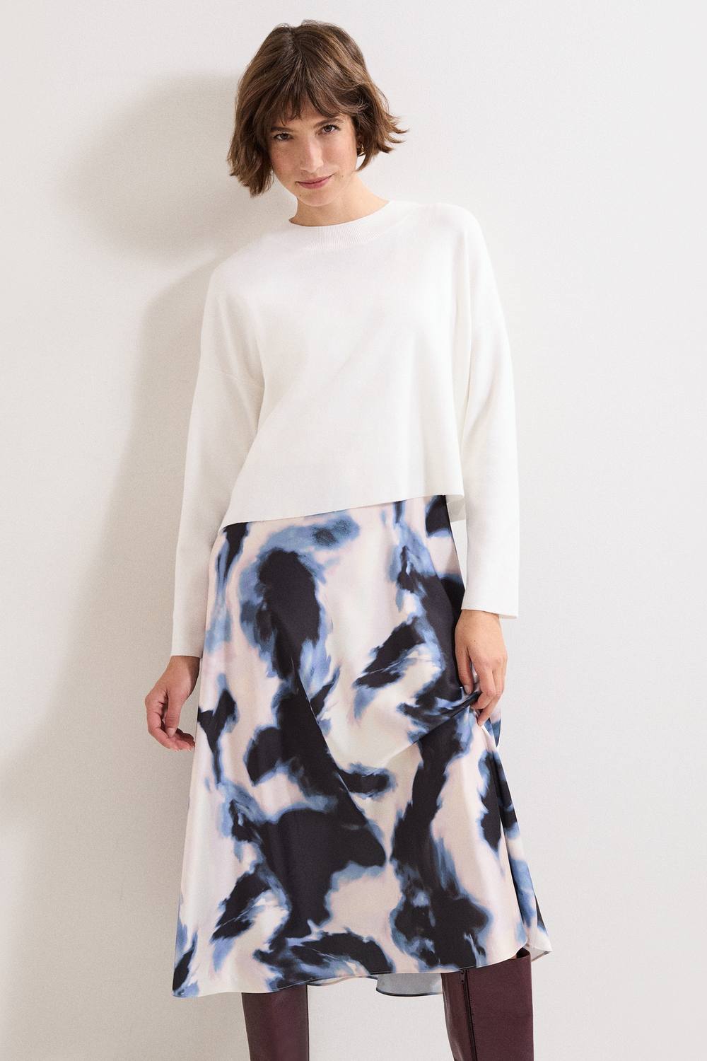 Phase Eight Issy Tye Dye -In- Midi Dress In Pale Pink