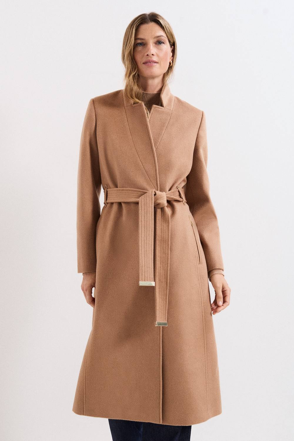 Phase Eight Charlotte Wool Coat In Light Tan