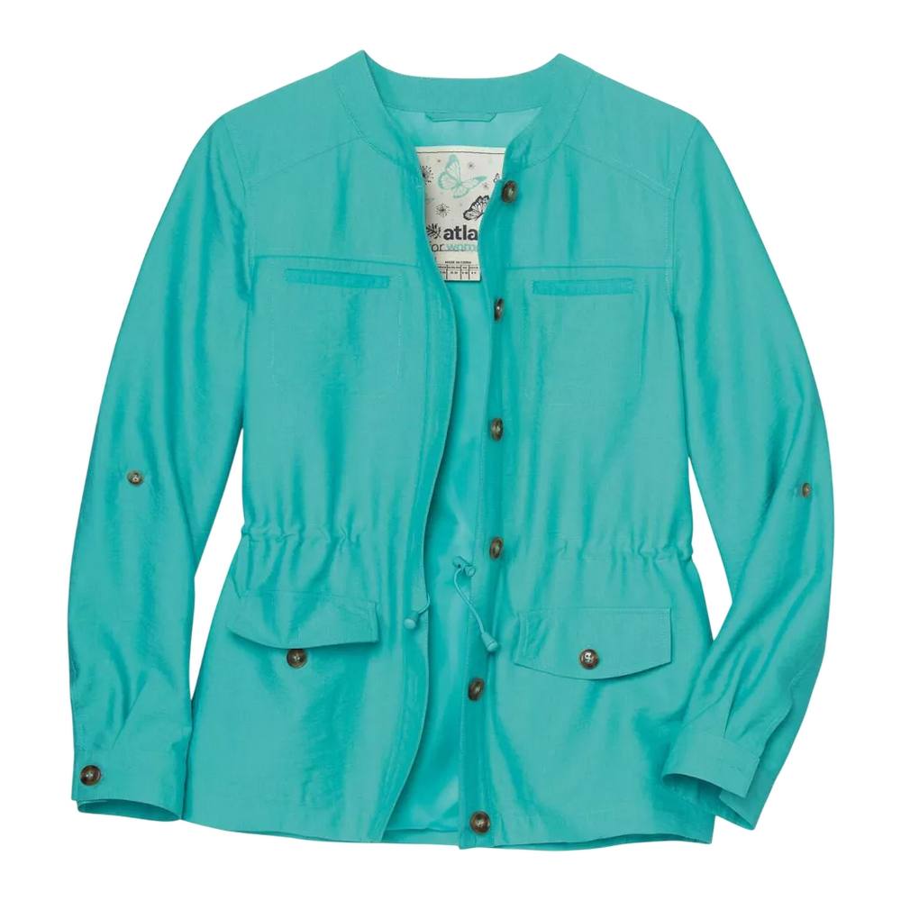 Atlas For Women Safari Jacket In Turquoise