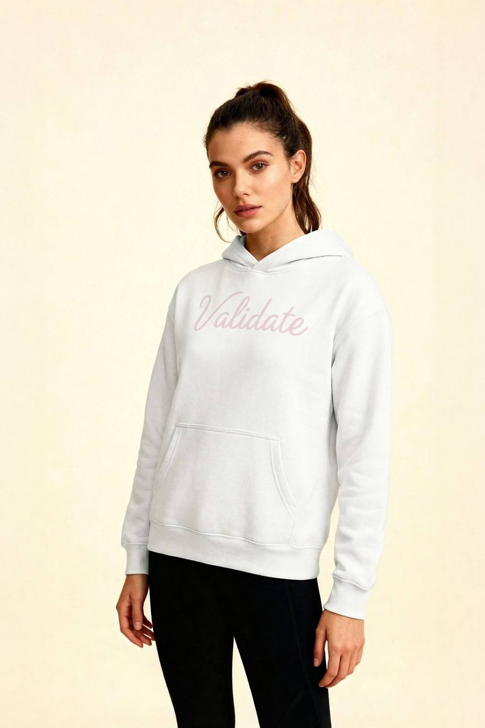 Validate Script Oversized Hoodie In White