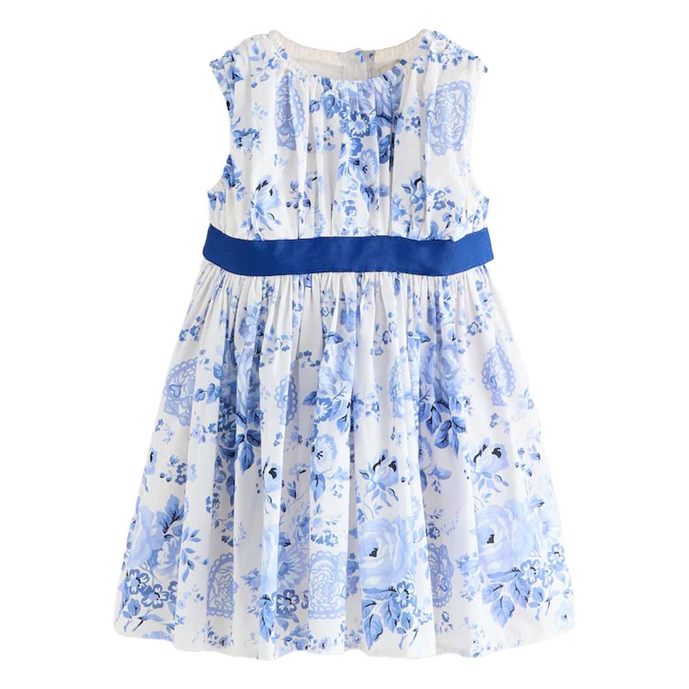 Cath Kidston Women's Floral Sleeveless Prom Dress in Blue