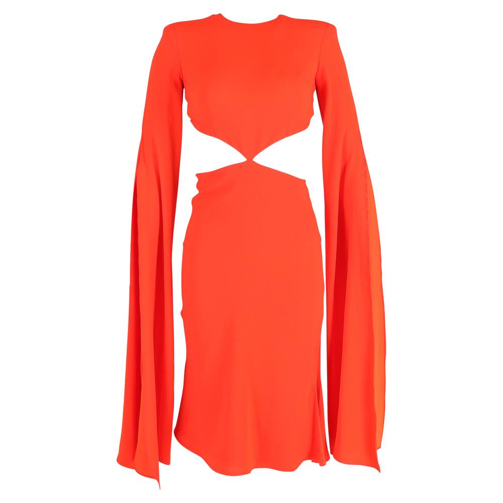 Alex Perry Women's Preloved Cape Effect Cutout Dress in Red Polyester