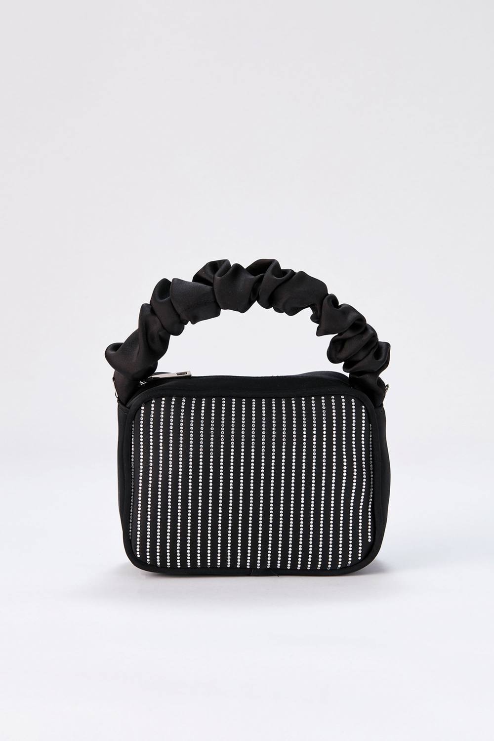Belissh Women's Diamente Evening Bag With Detachable Crossbody Strap in Black