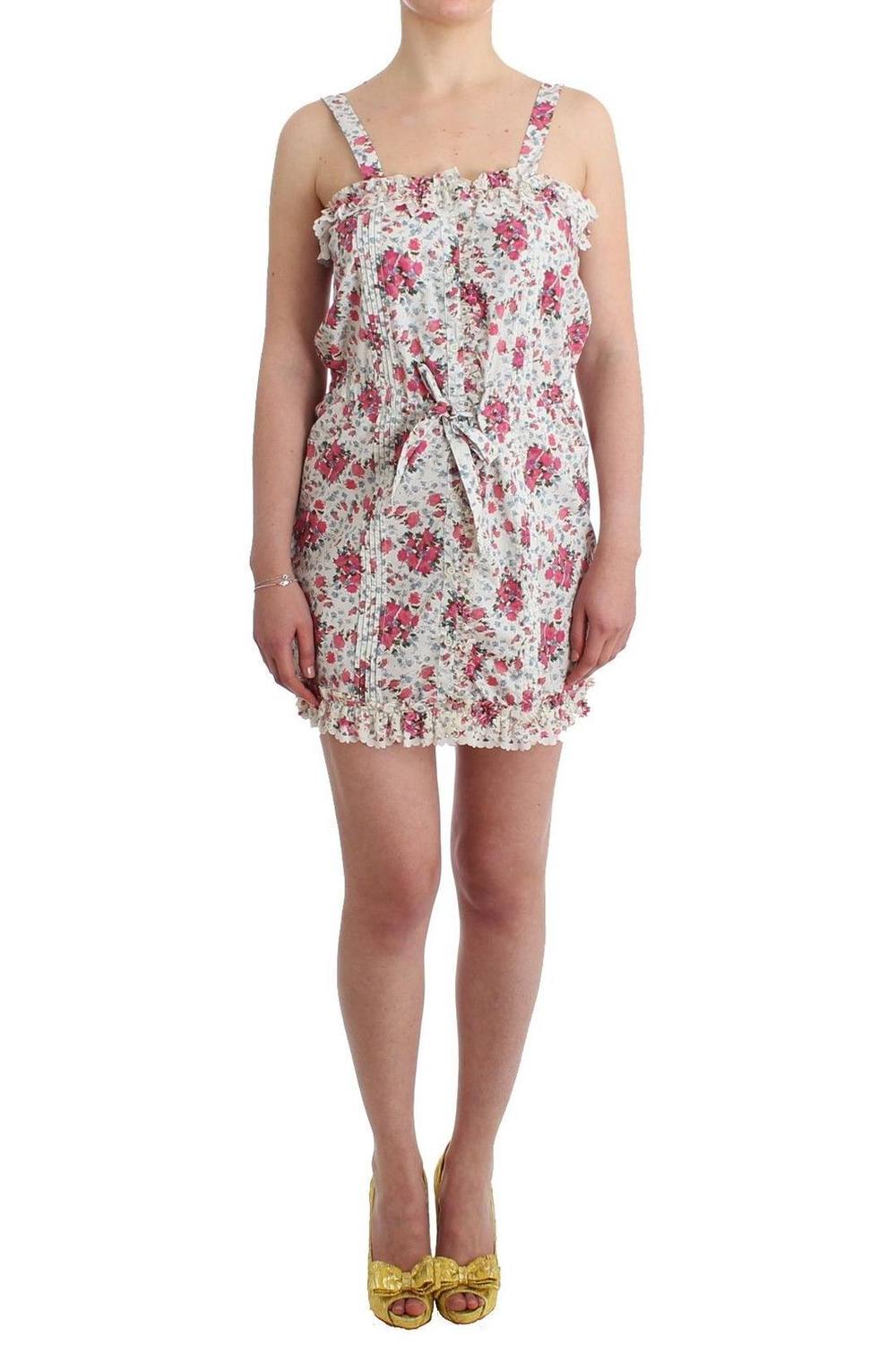 Ermanno Scervino Women's Beachwear Pink Floral Beach Mini Dress Short