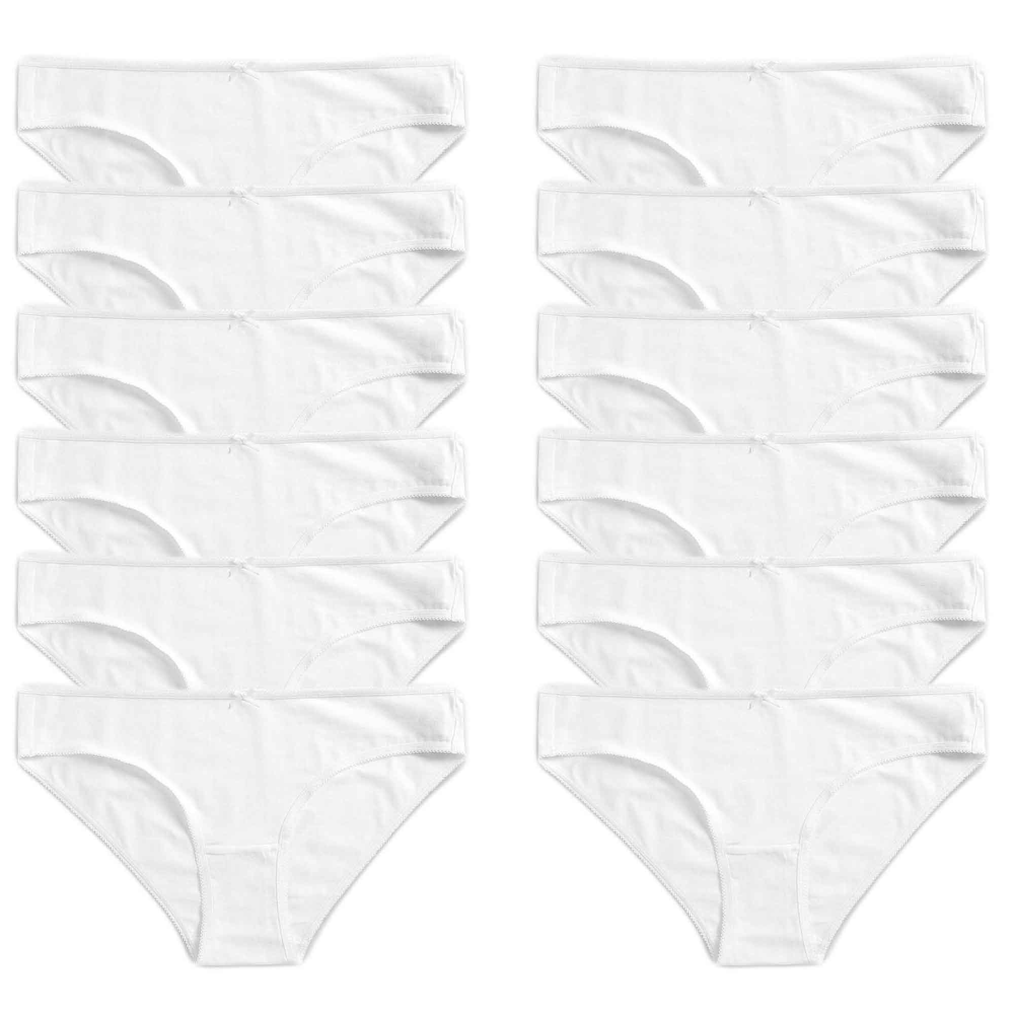 Pack of Womens Percent Cotton High Leg Bikini Briefs Comfortable Stretch Waistband Hypoallergenic Breathable Underwear