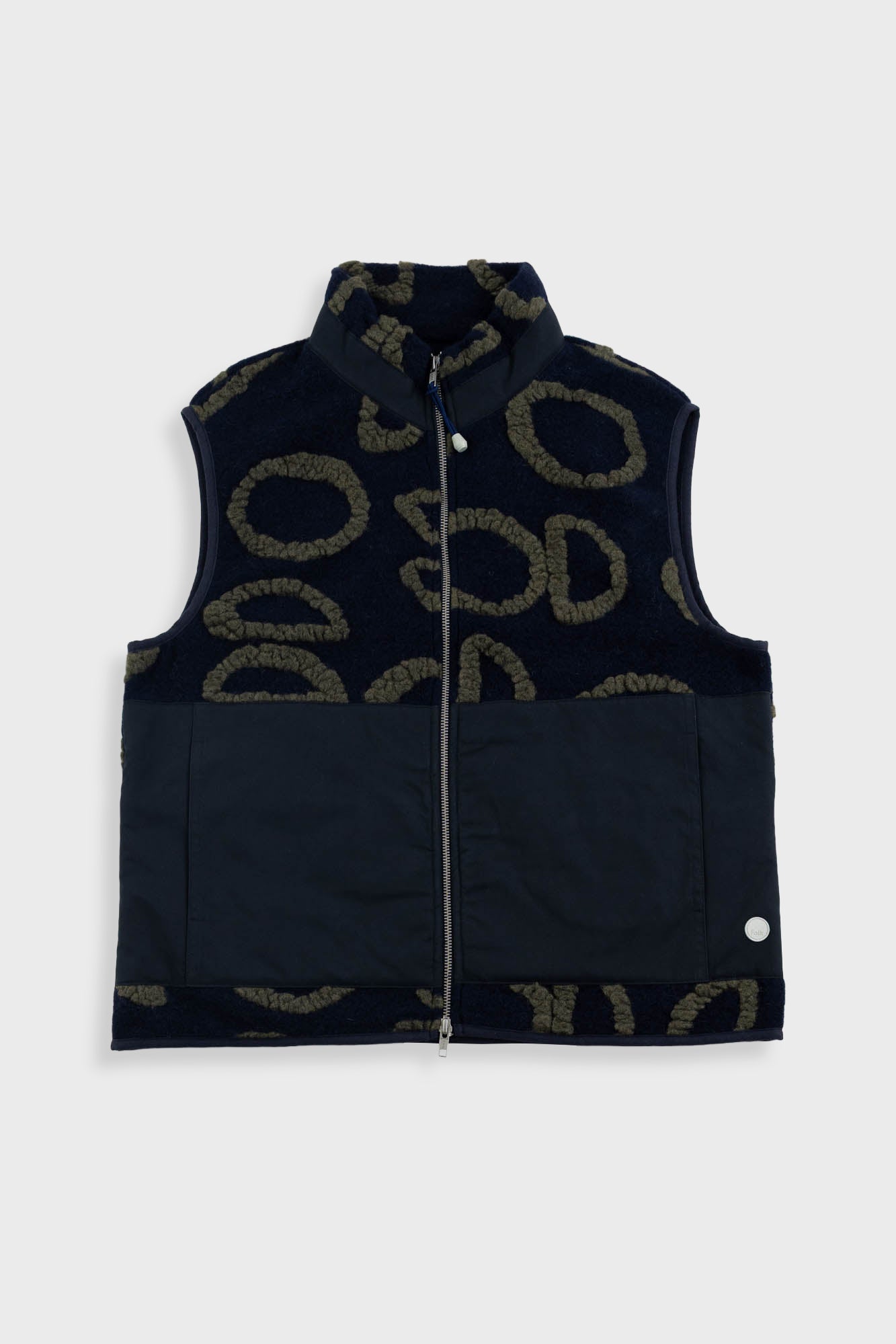 Signal Gilet - Navy Circle Jacquard