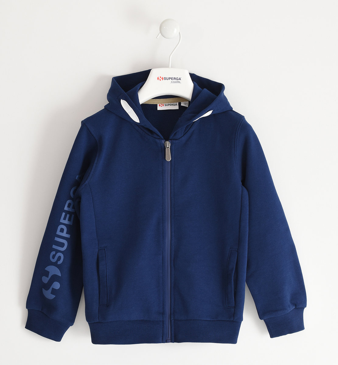 Superga Kids Zip Up Hoodie - Navy