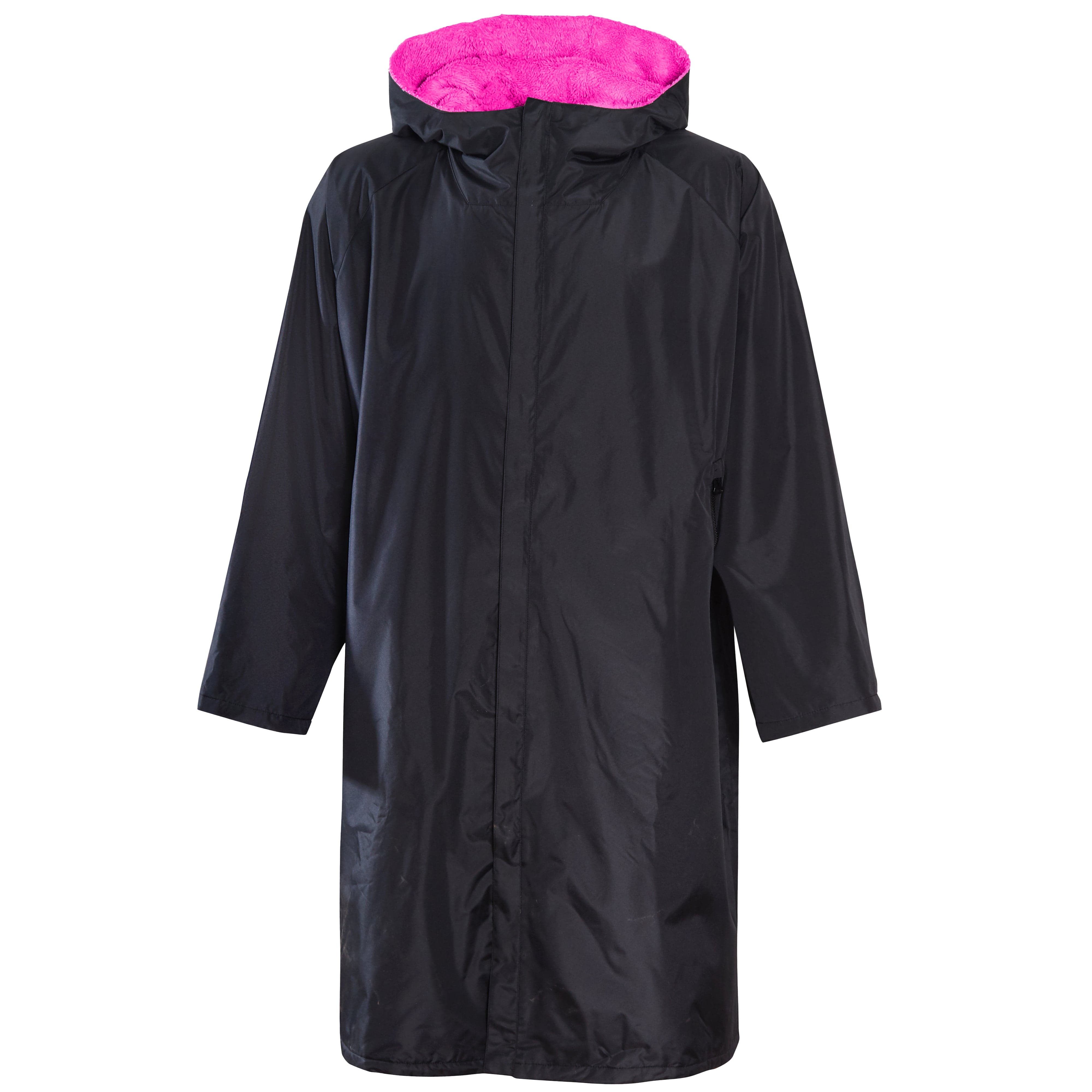 Unisex Adults BlackPink Waterproof Windproof Changing Robe Hooded Outdoor Coat for Beach Swimming Surfing Warm Fleece Lining by - BLACKPINK SM
