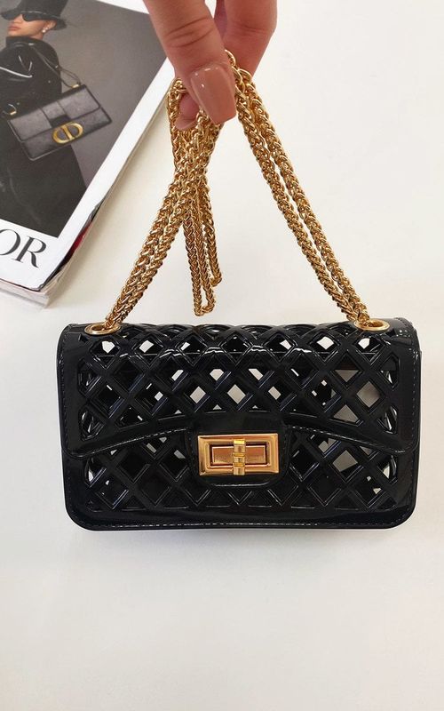Chain Detail Handbag - White SZE