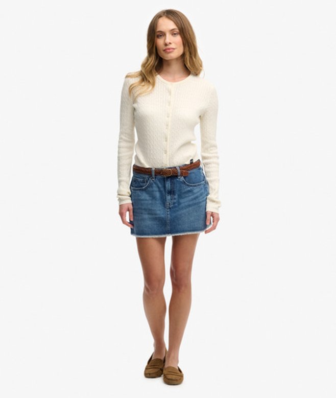 Superdry & Co Women's Denim Mini Skirt Blue Venice Authentic Blue - Size: