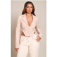 Shape Stone Dipped Hem Corset Blazer