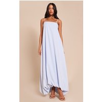 Tall Light Blue Strappy Floaty Maxi Dress