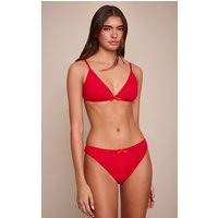 Red Pointelle Triangle Bralette