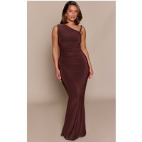 Shape Chocolate Twist Detail Slinky Maxi Dress