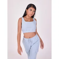 Women's basic wide strap crop top Project X Paris