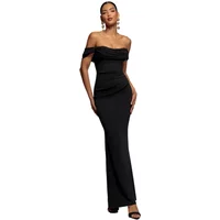 Off-the-shoulder Chiffon Dress Women Goddiva