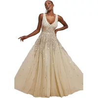 Long Sleeveless Sequin Embellished Wrap Dress Women Goddiva Sunray