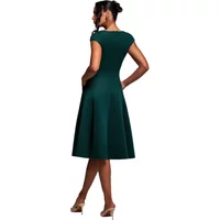 V-Neck A-Line Dress Women Goddiva