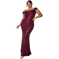 Women's dress Goddiva Iridescent Sequin Cowl