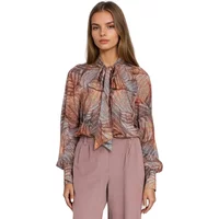 Women's viscose blouse with belt Nife