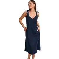 Women's mid-length summer dress with ties Selmark Complementos