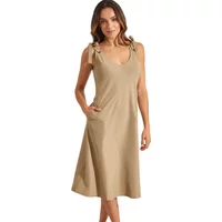 Women's mid-length summer dress with ties Selmark Complementos